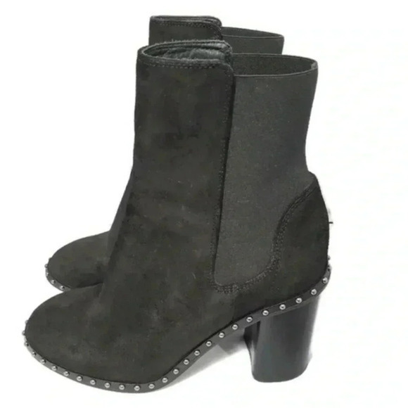 Rag and bone black suede studded boots size 7.5 - Picture 3 of 9